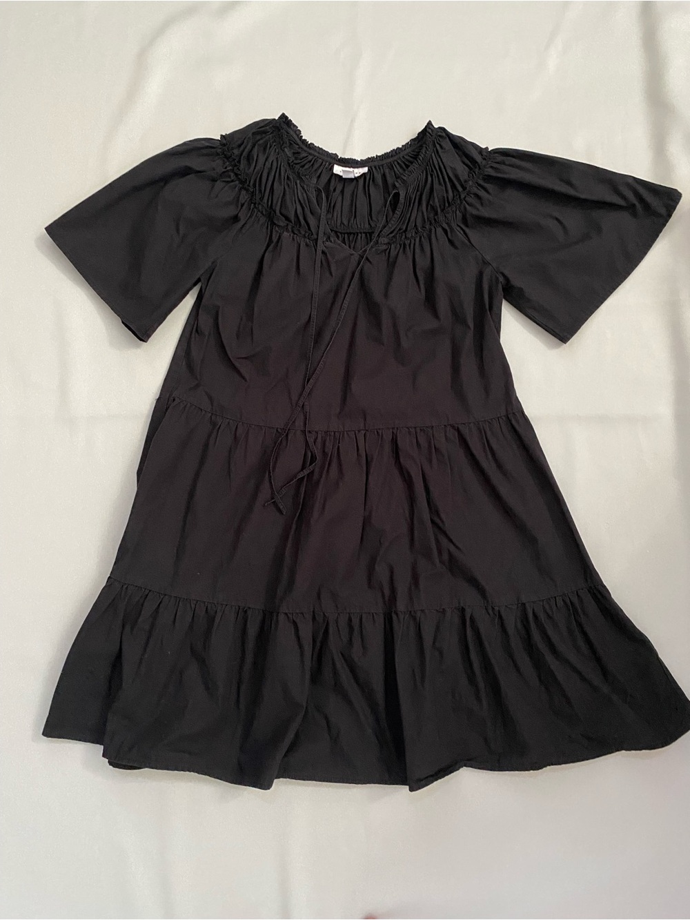 TopShop Women's Black Short Sleeve Dress Sz 2